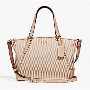 Coach Mini Kelsey Satchel Crossbody in Cream